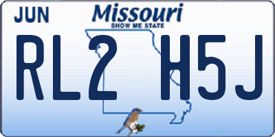 MO license plate RL2H5J