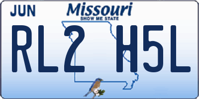 MO license plate RL2H5L