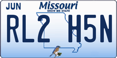 MO license plate RL2H5N