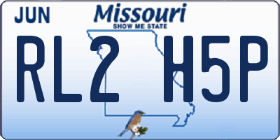 MO license plate RL2H5P