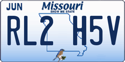 MO license plate RL2H5V