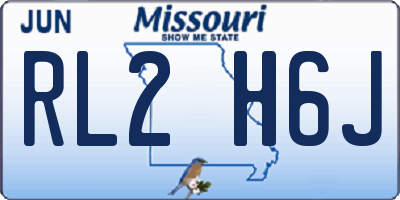 MO license plate RL2H6J