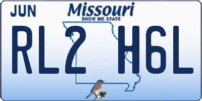 MO license plate RL2H6L