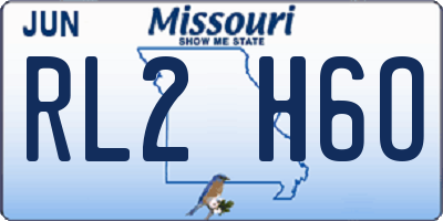 MO license plate RL2H6O
