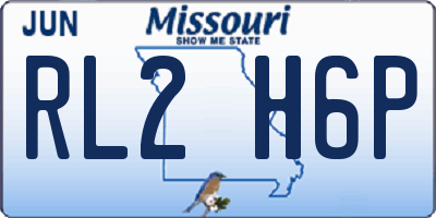 MO license plate RL2H6P