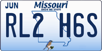 MO license plate RL2H6S