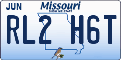 MO license plate RL2H6T