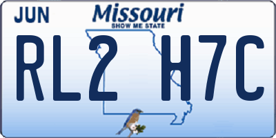 MO license plate RL2H7C