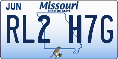 MO license plate RL2H7G