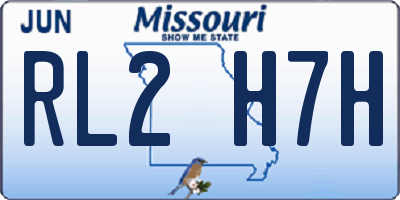 MO license plate RL2H7H