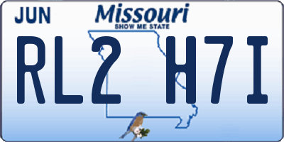 MO license plate RL2H7I