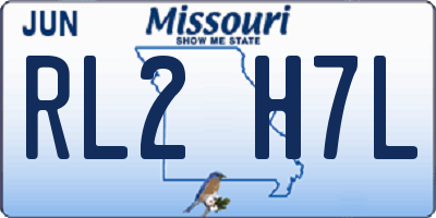 MO license plate RL2H7L