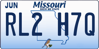 MO license plate RL2H7Q