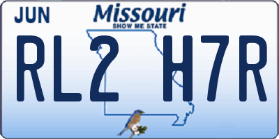 MO license plate RL2H7R