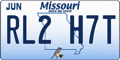 MO license plate RL2H7T