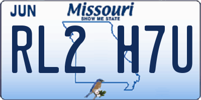 MO license plate RL2H7U