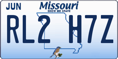 MO license plate RL2H7Z