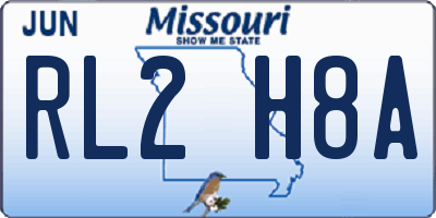 MO license plate RL2H8A