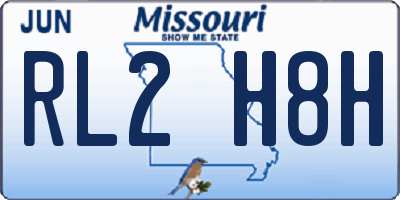 MO license plate RL2H8H