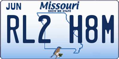 MO license plate RL2H8M