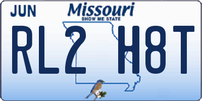 MO license plate RL2H8T