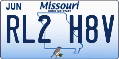 MO license plate RL2H8V