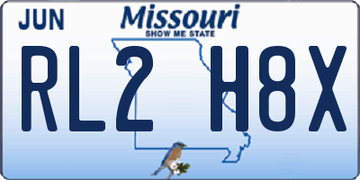 MO license plate RL2H8X