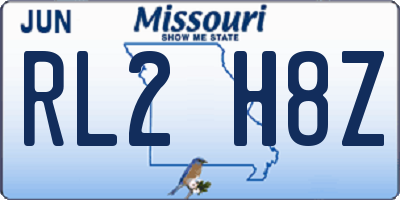 MO license plate RL2H8Z