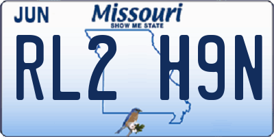 MO license plate RL2H9N