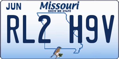 MO license plate RL2H9V