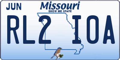MO license plate RL2I0A