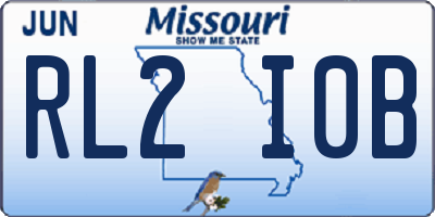 MO license plate RL2I0B