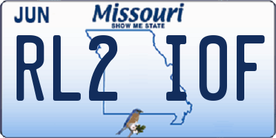 MO license plate RL2I0F
