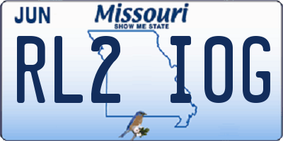 MO license plate RL2I0G