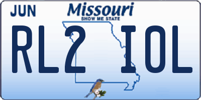 MO license plate RL2I0L