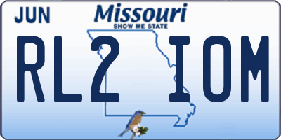 MO license plate RL2I0M