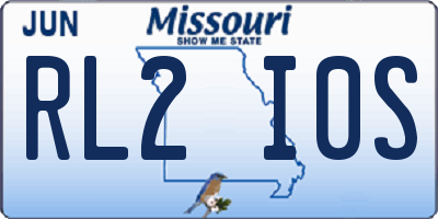 MO license plate RL2I0S