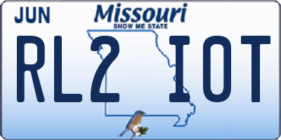 MO license plate RL2I0T