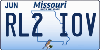 MO license plate RL2I0V