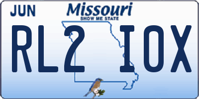 MO license plate RL2I0X