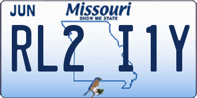 MO license plate RL2I1Y