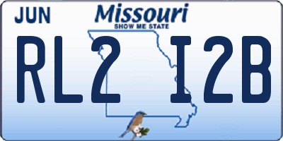 MO license plate RL2I2B