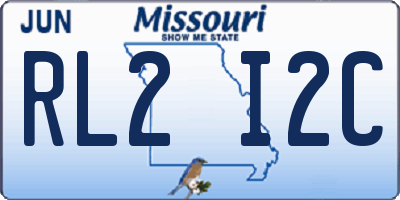 MO license plate RL2I2C