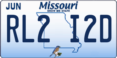 MO license plate RL2I2D