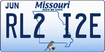 MO license plate RL2I2E