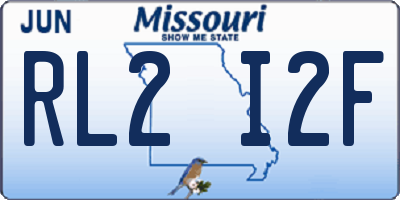MO license plate RL2I2F