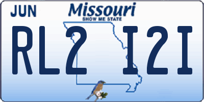 MO license plate RL2I2I