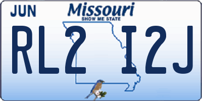 MO license plate RL2I2J