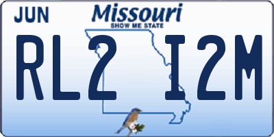 MO license plate RL2I2M