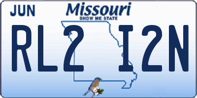 MO license plate RL2I2N